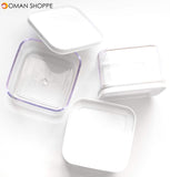 Airtight Food Storage Container Set of 3, Freezer Safe Boxes, Transparent Square (0.5 Lt x 3 Pcs)