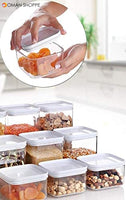 Airtight Food Storage Container Set of 3, Freezer Safe Boxes, Transparent Square (0.5 Lt x 3 Pcs)