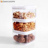 Airtight Food Storage Container Set of 3, Freezer Safe Boxes, Transparent Square (0.5 Lt x 3 Pcs)