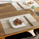 Anti-skid Placemat Washable Dining Table Mats Heat Resistant Decorative Placements Woven Vinyl Place Mats Pack of 4PCS