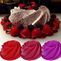 Big Swirl Shape Silicone Butter Cake Mould Baking Mold Form Tools For Cake Mold Baking Dish Bakeware