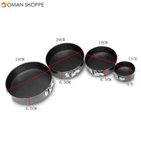 Black Carbon Steel Cakes Molds Non-Stick Metal Bake Mould Round Cake Baking Pan Removable Bottom Bakeware Cake Supplies