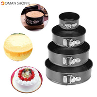 Black Carbon Steel Cakes Molds Non-Stick Metal Bake Mould Round Cake Baking Pan Removable Bottom Bakeware Cake Supplies