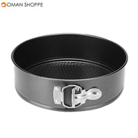 Black Carbon Steel Cakes Molds Non-Stick Metal Bake Mould Round Cake Baking Pan Removable Bottom Bakeware Cake Supplies