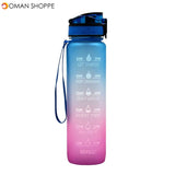 Bpa Free & Leakproof Frosted Portable Reusable Fitness Sport Water Bottles With Motivational Text