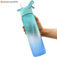 Bpa Free & Leakproof Frosted Portable Reusable Fitness Sport Water Bottles With Motivational Text