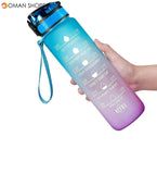 Bpa Free & Leakproof Frosted Portable Reusable Fitness Sport Water Bottles With Motivational Text