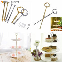 Cake Fruit Plates Stand Centre Handle Fitting Rod 3 Tier Revolving Cake Stand Wedding Party Supplies