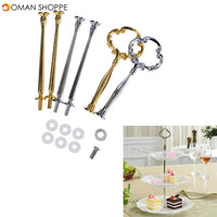 Cake Fruit Plates Stand Centre Handle Fitting Rod 3 Tier Revolving Cake Stand Wedding Party Supplies