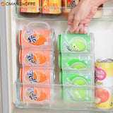 Honana CF-KT04 Cans Storage Box Refrigerator Fridge Organizer Four Case Sauce Bottle Container