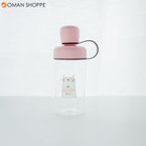 Cartoon Portable Cup Students Water Cup Plastic Cup Cute Design Water Bottle