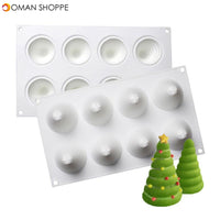 Christmas Fondant Molds Food grade Silicone Mold White DIY Cake Decoration Tools Cristmas Decoration Kitchen Accessories