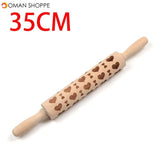 Christmas Snowflake Laser Embossing Rolling Pin Printed Cookie Dough Stick Fondant Tool Baking Noodle Cake Dough Engraved Roller