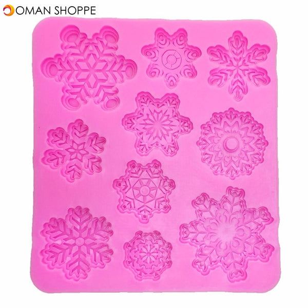 Christmas Snowflake Silicone mold fondant mold cake decorating tools chocolate mold kitchen Baking tools T1087