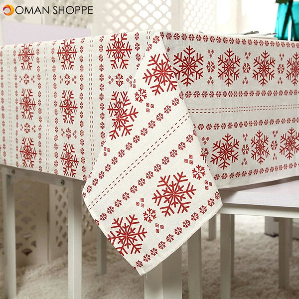 Christmas Tablecloth New Year Kitchen Table Decoration Home Rectangular Banquet Table Cover Xmas Decoration