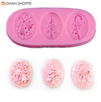 Christmas Tree Silicone Fondant Cake Mold Soap Chocolate Candy Decorating Mould