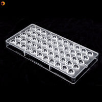 Clear Little Heart Shaped PC Polycarbonate 55 Chocolate Mold Candy Mould Tray