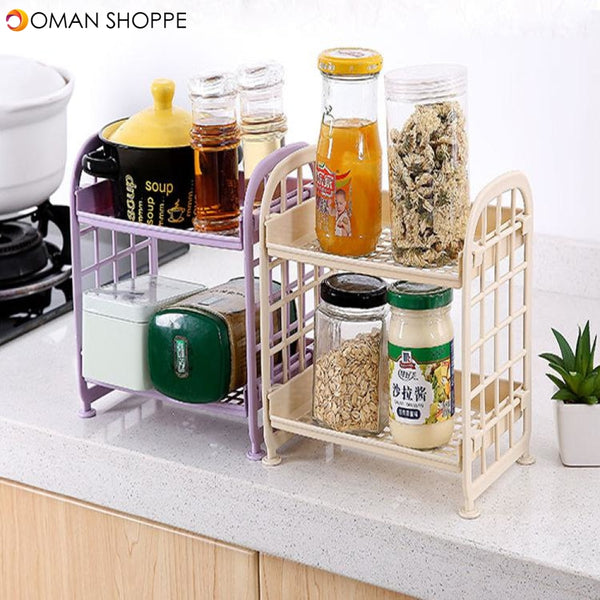 Combination Shelf Plastic Floor Living Room Kitchen Storage Rack