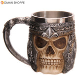 Creative skull Red Wine goblet 3D stereoscopic stainless knight Wine Glass