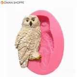 Cute Owl Silicone Fondant Cake Mold Chocolate Polymer Clay Mould