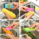 Detachable Cutlery Brush Cleaner Sucker Fork Spoon Cleaner Utensil Sink Scrubber Kitchen Helper