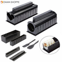 DIY 10 In 1 Sushi Maker 10pcs Rice Roll Mold Kitchen Chef Set Mould Roller Cutter Sushi Making Tools