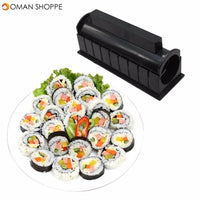 DIY 10 In 1 Sushi Maker 10pcs Rice Roll Mold Kitchen Chef Set Mould Roller Cutter Sushi Making Tools