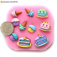 DIY Ice Cream Silicone Fondant Cake Mold Soap Chocolate Mold