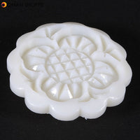 DIY Moon Cake Cutter Mold  Flowers Round 4 Stamps Moon Cake Mould Cake Decoration Tool