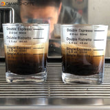 Double Espresso Ounce Cup 60ml Square Measuring Transparent Thickened Glass Coffee Latte For Roasting Concentrated Mugs Tools