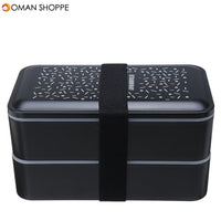 Double Layer Lunch Box Food Storage Container Microwave Oven Portable Bento Box