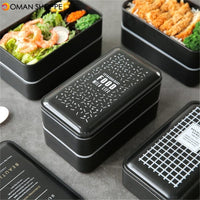 Double Layer Lunch Box Food Storage Container Microwave Oven Portable Bento Box