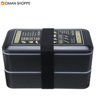 Double Layer Lunch Box Food Storage Container Microwave Oven Portable Bento Box