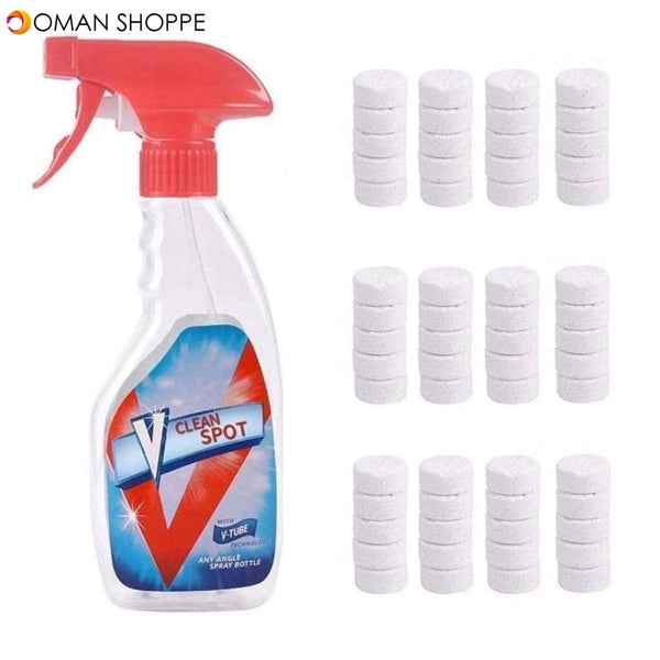 Effervescent Spray Cleaner Bottle with 10PCS Multifunctional Effervescent Spray Cleaner Set