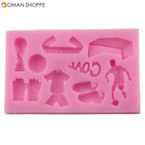 European Cup Football Silicone Fondant Soap 3D Cake Mold Cupcake Jelly Candy Chocolate Decoration Baking Tool Baking Mold