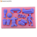 European Cup Football Silicone Fondant Soap 3D Cake Mold Cupcake Jelly Candy Chocolate Decoration Baking Tool Baking Mold