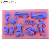 European Cup Football Silicone Fondant Soap 3D Cake Mold Cupcake Jelly Candy Chocolate Decoration Baking Tool Baking Mold