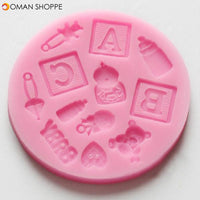 F0490 Silicone Baby Letter Bear Cake Mould Fondant Decoration Mould