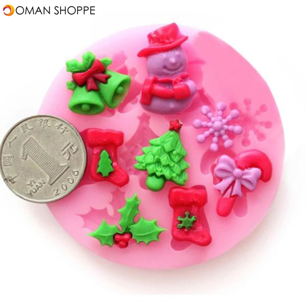 F0537 Silicone Christmas Cake Mold Fondant Soap Chocolate Mold