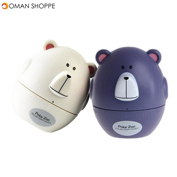 Fashion Design Bear Cow Timer Mechanical Wind Up 60 Minutes Kitchen Gadget Mechanical Alarm Timer