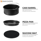 Fits for 5.3-6.8QT 9Pcs 9'' Non-stick Air Fryer Accessories Baking Cooking Pan