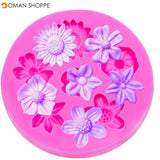 Flower Silicone Fondant Mold Cake Mould Decorating Baking Mold Sugarcraft Pastry Tool