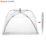 Folding Fly-proof Dirt-resistant Food Shield Gauze Umbrella Food Cover Picnic Kitchen Anti Fly Mosquito Net Table Tent Meal Cover Table Mesh Food Cover Kitchen Tools