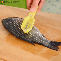 Food-grade ABS Fish Scaler Fish Scale Remover Skin Scales Innovative Lid Design Seafood Tools Kitchen Accessory Fast Cleaning Fish Skin Scraper Cleaner Scaler Kitchenware Peelers