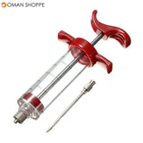 Food Grade PP Stainless Steel Needles Spice Syringe Set BBQ Meat Flavor Injector Kitchen Sauce Marinade Syringe Accessory