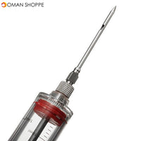 Food Grade PP Stainless Steel Needles Spice Syringe Set BBQ Meat Flavor Injector Kitchen Sauce Marinade Syringe Accessory