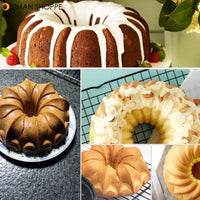  Food Grade Silicone Cake Mold DIY Chocalate Cookies Ice Tray Baking Tool Exclusive Bundt