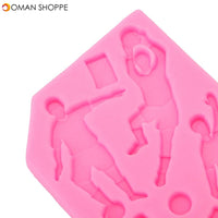 Food Grade Silicone Cake Mold DIY Chocalate Cookies Ice Tray Baking Tool Football Player Shape