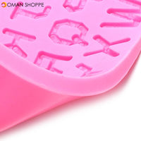 Food Grade Silicone Cake Mold DIY Chocalate Cookies Ice Tray Baking Tool Letters Shape