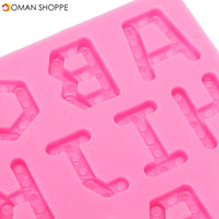 Food Grade Silicone Cake Mold DIY Chocalate Cookies Ice Tray Baking Tool Letters Shape